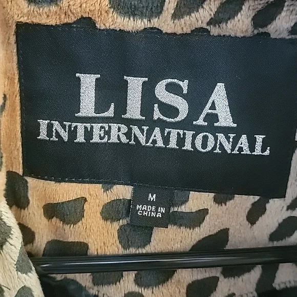 Ladies leapord short trench coat - Picture 3 of 7